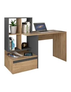 Masă PC NEREO 2 NEW, birou, 145x52 cm, PAL laminat stejar artisan | MobilaOK