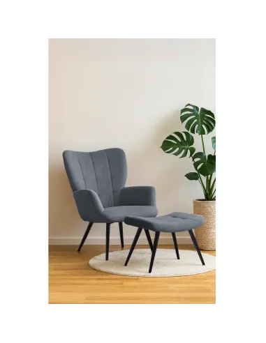 Fotoliu HABEN, living/dormitor, 70x78x97 cm, Velvet/Metal | MobilaOK