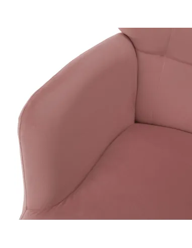 Fotoliu HABEN, living/dormitor/birou, 70x78x97 cm, Velvet roz + cadru metalic | MobilaOK
