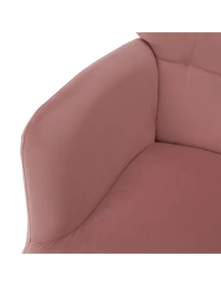 Fotoliu HABEN, living/dormitor/birou, 70x78x97 cm, Velvet roz + cadru metalic | MobilaOK