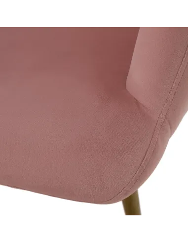 Fotoliu HABEN, living/dormitor/birou, 70x78x97 cm, Velvet roz + cadru metalic | MobilaOK