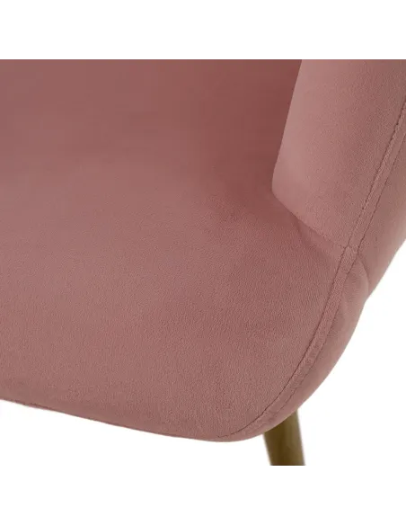Fotoliu HABEN, living/dormitor/birou, 70x78x97 cm, Velvet roz + cadru metalic | MobilaOK
