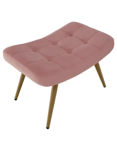 Fotoliu HABEN, living/dormitor/birou, 70x78x97 cm, Velvet roz + cadru metalic | MobilaOK