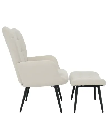 Fotoliu HABEN living, 70x78x97 cm, Velvet alb/negru | MobilaOK