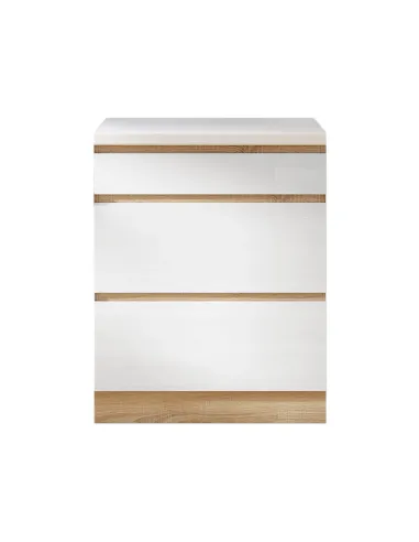 Dulap bucătărie LINE ALB, 60x82x54.5 cm, PAL melaminat alb lucios | MobilaOK