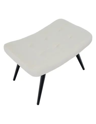 Fotoliu HABEN living, 70x78x97 cm, Velvet alb/negru | MobilaOK