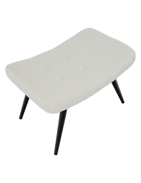 Fotoliu HABEN living, 70x78x97 cm, Velvet alb/negru | MobilaOK