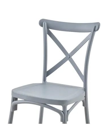 Scaun pliabil SAVITA, interior/exterior, 50x47x90 cm, Plastic gri | MobilaOK