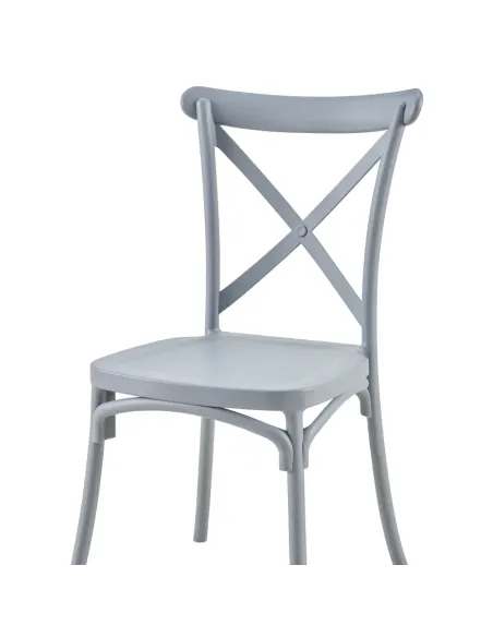 Scaun pliabil SAVITA, interior/exterior, 50x47x90 cm, Plastic gri | MobilaOK