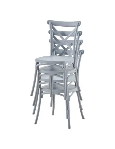 Scaun pliabil SAVITA, interior/exterior, 50x47x90 cm, Plastic gri | MobilaOK