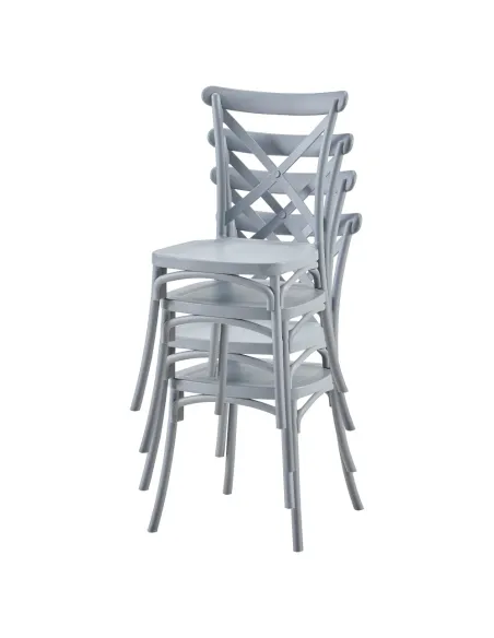 Scaun pliabil SAVITA, interior/exterior, 50x47x90 cm, Plastic gri | MobilaOK