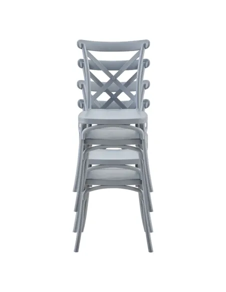 Scaun pliabil SAVITA, interior/exterior, 50x47x90 cm, Plastic gri | MobilaOK