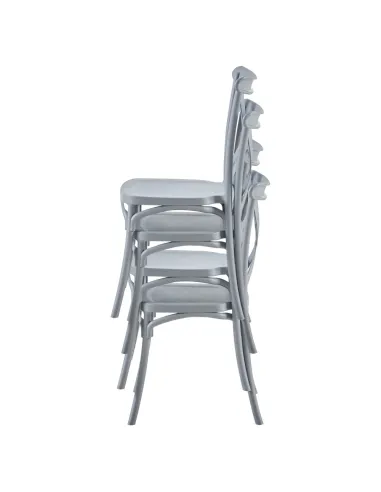 Scaun pliabil SAVITA, interior/exterior, 50x47x90 cm, Plastic gri | MobilaOK