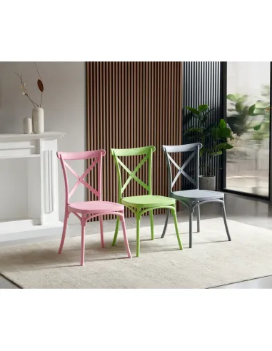 Scaun pliabil SAVITA, interior/exterior, 50x47x90 cm, Plastic gri | MobilaOK