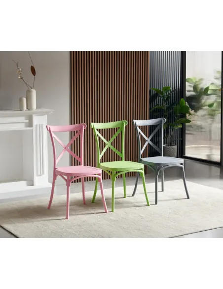 Scaun pliabil SAVITA, interior/exterior, 50x47x90 cm, Plastic gri | MobilaOK