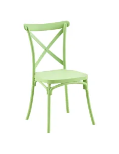 Scaun pliabil SAVITA pentru terasă/balcon, plastic verde, 50x47x90 cm | MobilaOK