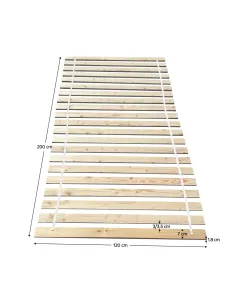 Grătar roluit PLUMA, dormitor, 120x200 cm, lemn de molid | MobilaOK 2
