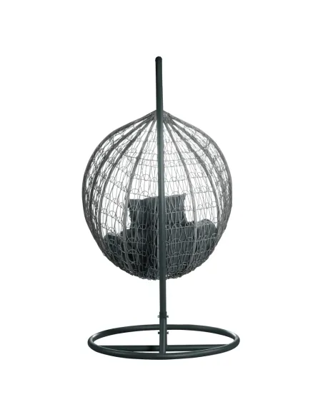 Fotoliu NOLEO, living/balcon, 107x68x121 cm, Ratan tehnic, Oțel | MobilaOK