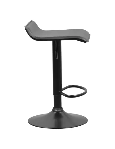 Scaun de bar BAILI, bucătărie/bar, 38x39x64-84.5 cm, piele ecologică și metal | MobilaOK