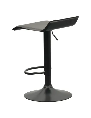 Scaun de bar BAILI, bucătărie/bar, 38x39x64-84.5 cm, piele ecologică și metal | MobilaOK