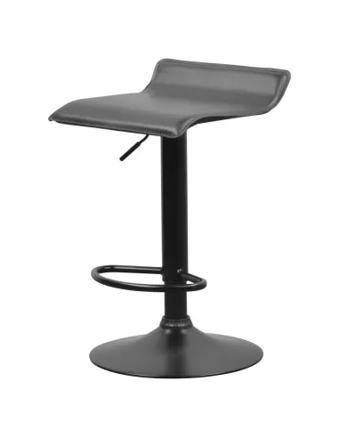 Scaun de bar BAILI, bucătărie/bar, 38x39x64-84.5 cm, piele ecologică și metal | MobilaOK