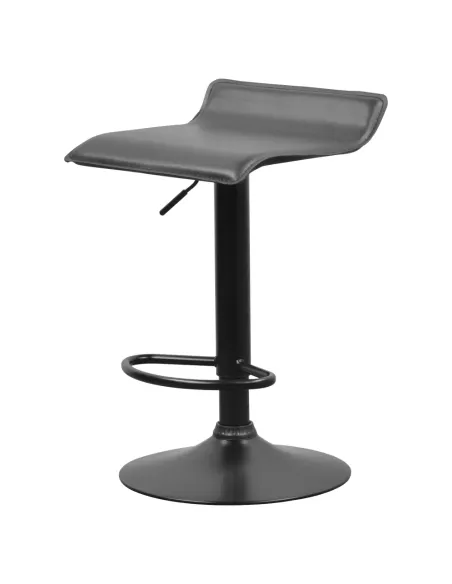 Scaun de bar BAILI, bucătărie/bar, 38x39x64-84.5 cm, piele ecologică și metal | MobilaOK