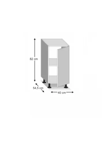 Dulap inferior, KONDELA, bucatarie, 40x82x54.5 cm, PAL melaminat | MobilaOK