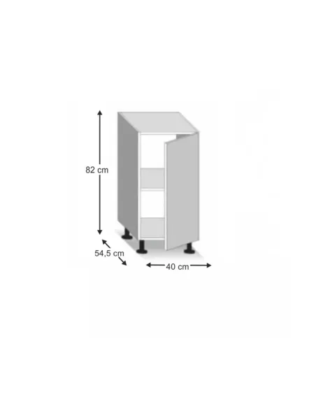 Dulap inferior, KONDELA, bucatarie, 40x82x54.5 cm, PAL melaminat | MobilaOK