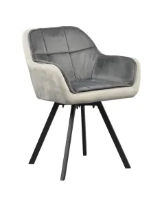 Fotoliu FLER, sufragerie, 57x58x81 cm, Velvet, metal | MobilaOK