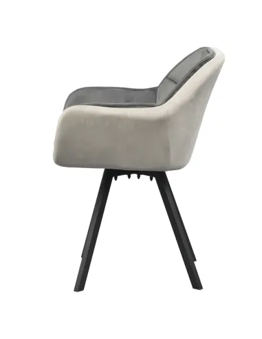 Fotoliu FLER, sufragerie, 57x58x81 cm, Velvet, metal | MobilaOK