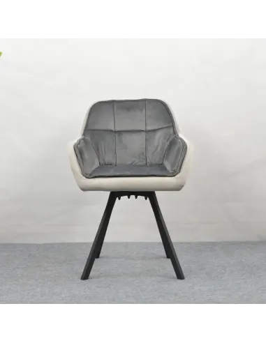 Fotoliu FLER, sufragerie, 57x58x81 cm, Velvet, metal | MobilaOK