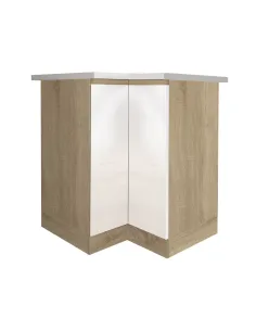 Dulap bucătărie, LINE ALB, dulap inferior colț, 72.5x72.5x82 cm, PAL melaminat | MobilaOK