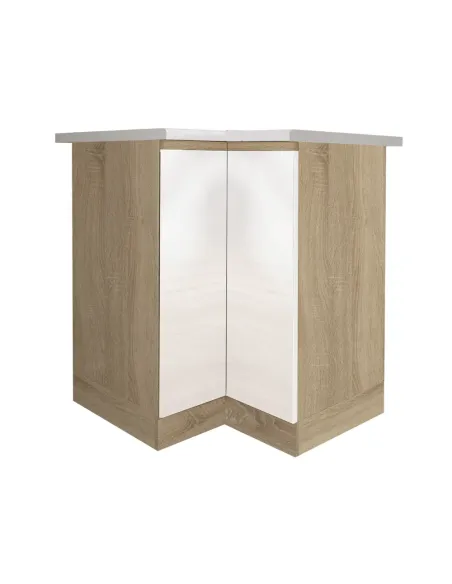 Dulap bucătărie, LINE ALB, dulap inferior colț, 72.5x72.5x82 cm, PAL melaminat | MobilaOK