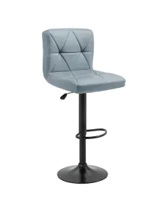 Scaun de bar, piele ecologică gri/negru, SELEST | MobilaOK