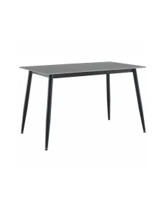 Masă de sufragerie FLORENC, living, 121x71 cm, piatră și oțel | MobilaOK