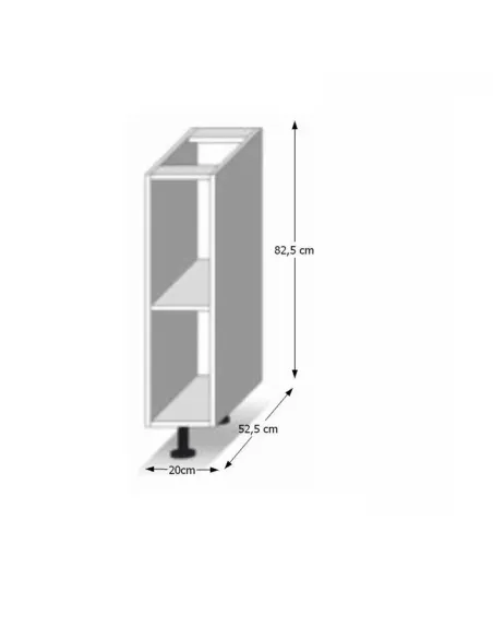 Dulap inferior KONDELA, bucătărie, 20x82.5x52.5 cm, PAL melaminat stejar sonoma | MobilaOK