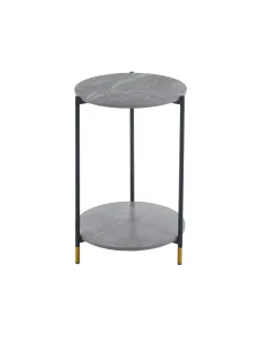 Măsuță de cafea GAJAR, living, 42x42x61 cm, MDF laminat și metal | MobilaOK