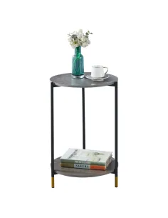 Măsuță de cafea GAJAR, living, 42x42x61 cm, MDF laminat și metal | MobilaOK 2