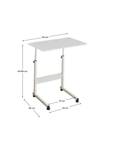 Masă PC reglabilă JUSTUS, birou, 60x40x64-86 cm, PAL melaminat | MobilaOK 2