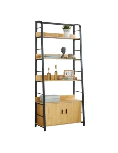Raft, CHARITON, hol/dormitor/birou, 80x35x180 cm, MDF înfoliat/Metal | MobilaOK