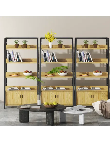 Raft, CHARITON, hol/dormitor/birou, 80x35x180 cm, MDF înfoliat/Metal | MobilaOK