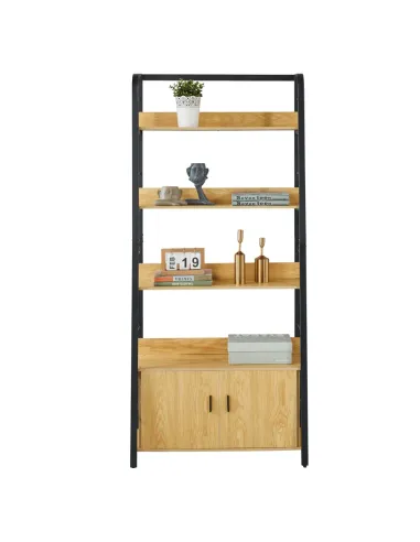 Raft, CHARITON, hol/dormitor/birou, 80x35x180 cm, MDF înfoliat/Metal | MobilaOK