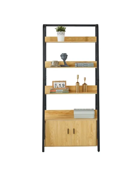 Raft, CHARITON, hol/dormitor/birou, 80x35x180 cm, MDF înfoliat/Metal | MobilaOK