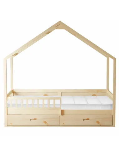 Pat Montessori BIANKA, dormitor copii, 90x200, pin masiv natural | MobilaOK