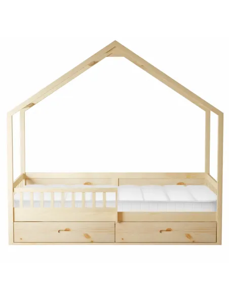 Pat Montessori BIANKA, dormitor copii, 90x200, pin masiv natural | MobilaOK