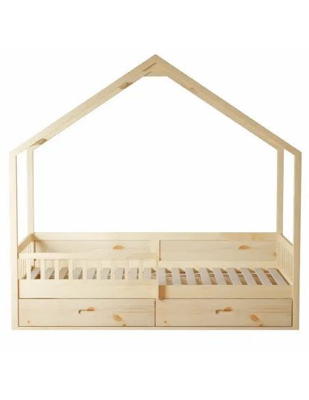 Pat Montessori BIANKA, dormitor copii, 90x200, pin masiv natural | MobilaOK