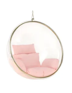 Scaun suspendat BUBBLE NEW, interior/exterior, 106x62x106 cm, oțel/acrilic/țesătură | MobilaOK