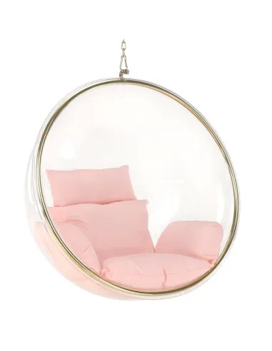 Scaun suspendat BUBBLE NEW, interior/exterior, 106x62x106 cm, oțel/acrilic/țesătură | MobilaOK