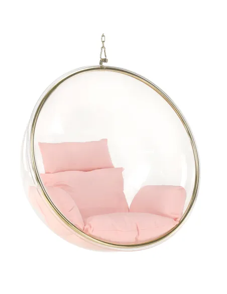 Scaun suspendat BUBBLE NEW, interior/exterior, 106x62x106 cm, oțel/acrilic/țesătură | MobilaOK