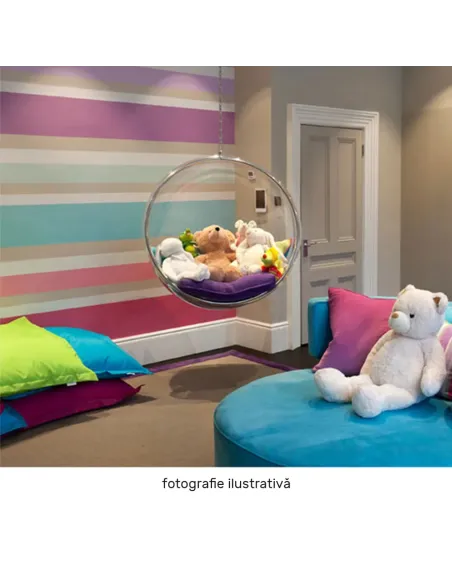 Scaun suspendat BUBBLE NEW, interior/exterior, 106x62x106 cm, oțel/acrilic/țesătură | MobilaOK